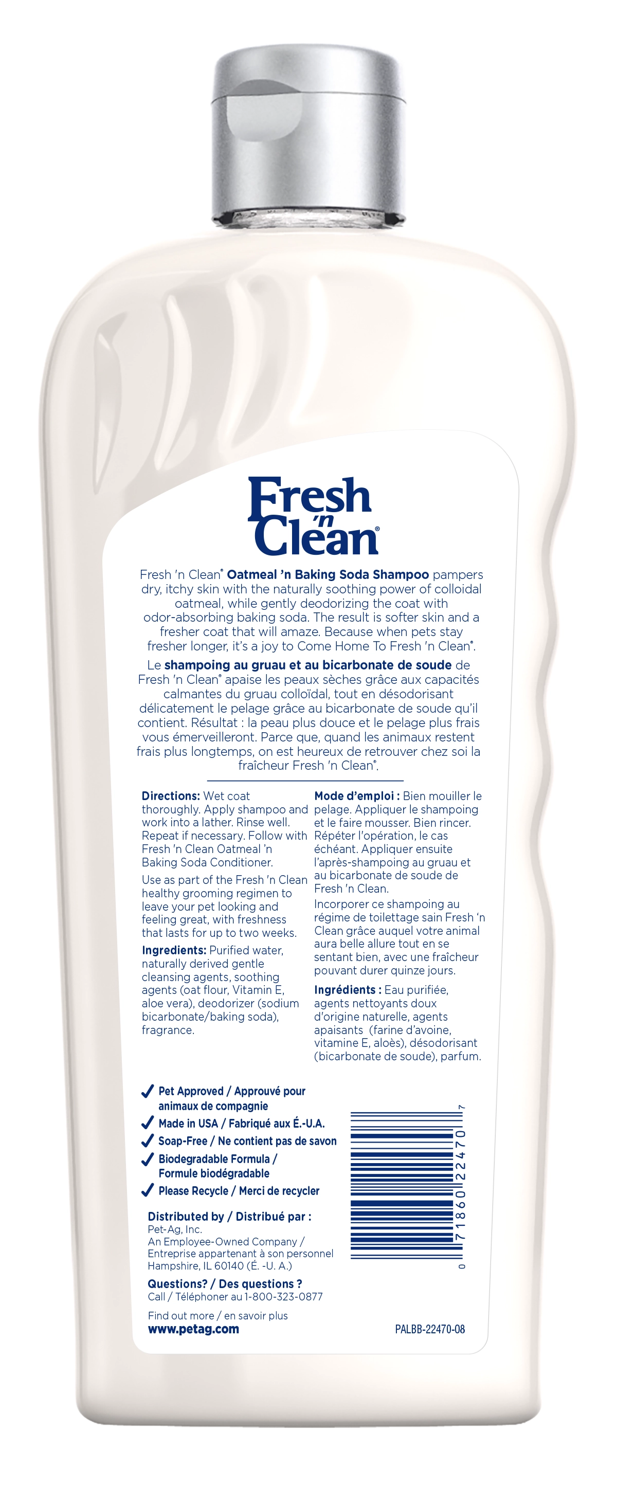 Fresh 'n Clean Oatmeal ’n Baking Soda Shampoo, Tropical Scent, 18 oz.