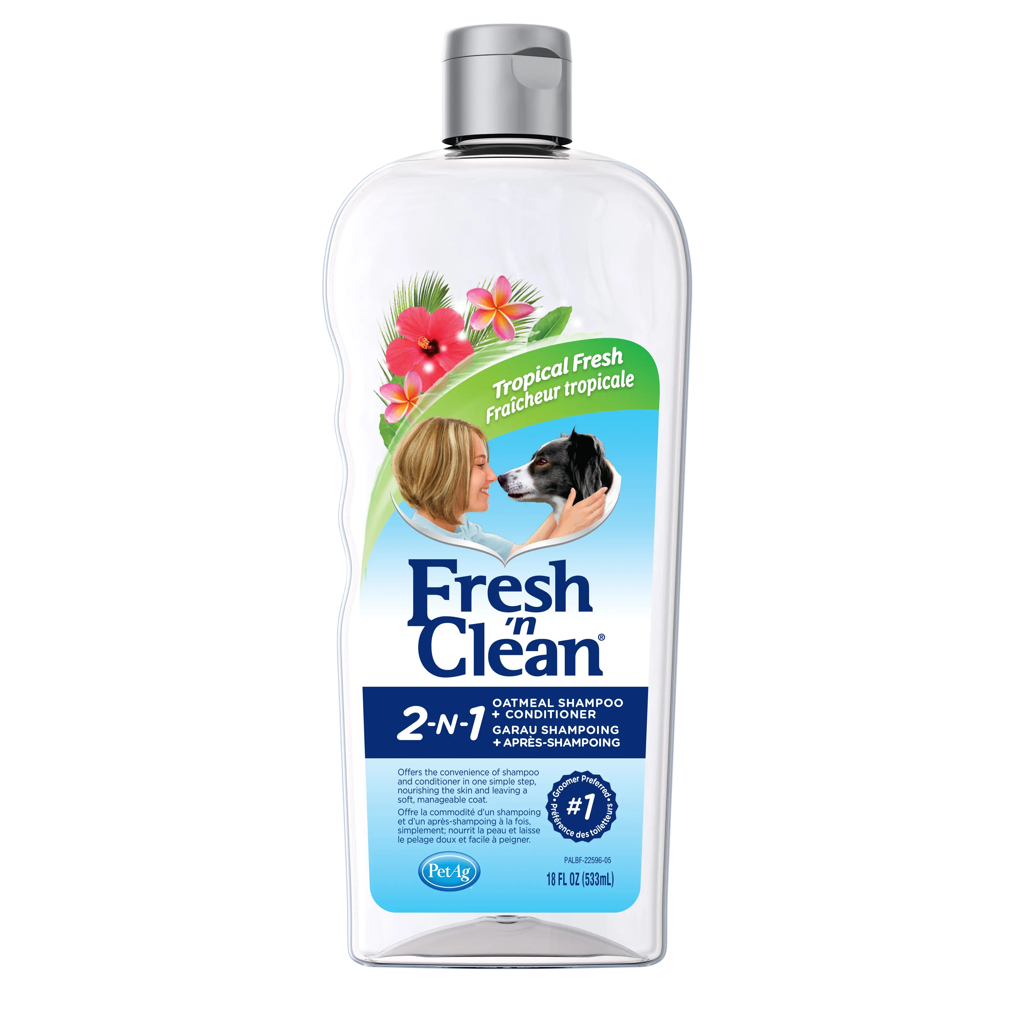 Fresh 'n Clean 2-in-1 Oatmeal Conditioning Shampoo, Tropical Scent, 18 oz.