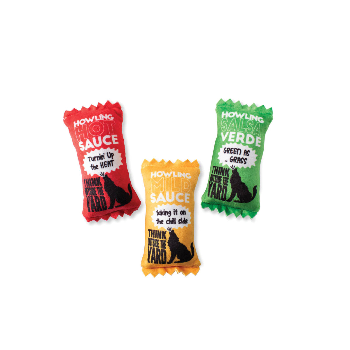 Wagsdale Howling Hot Sauce 3pc Small Dog Toy Set