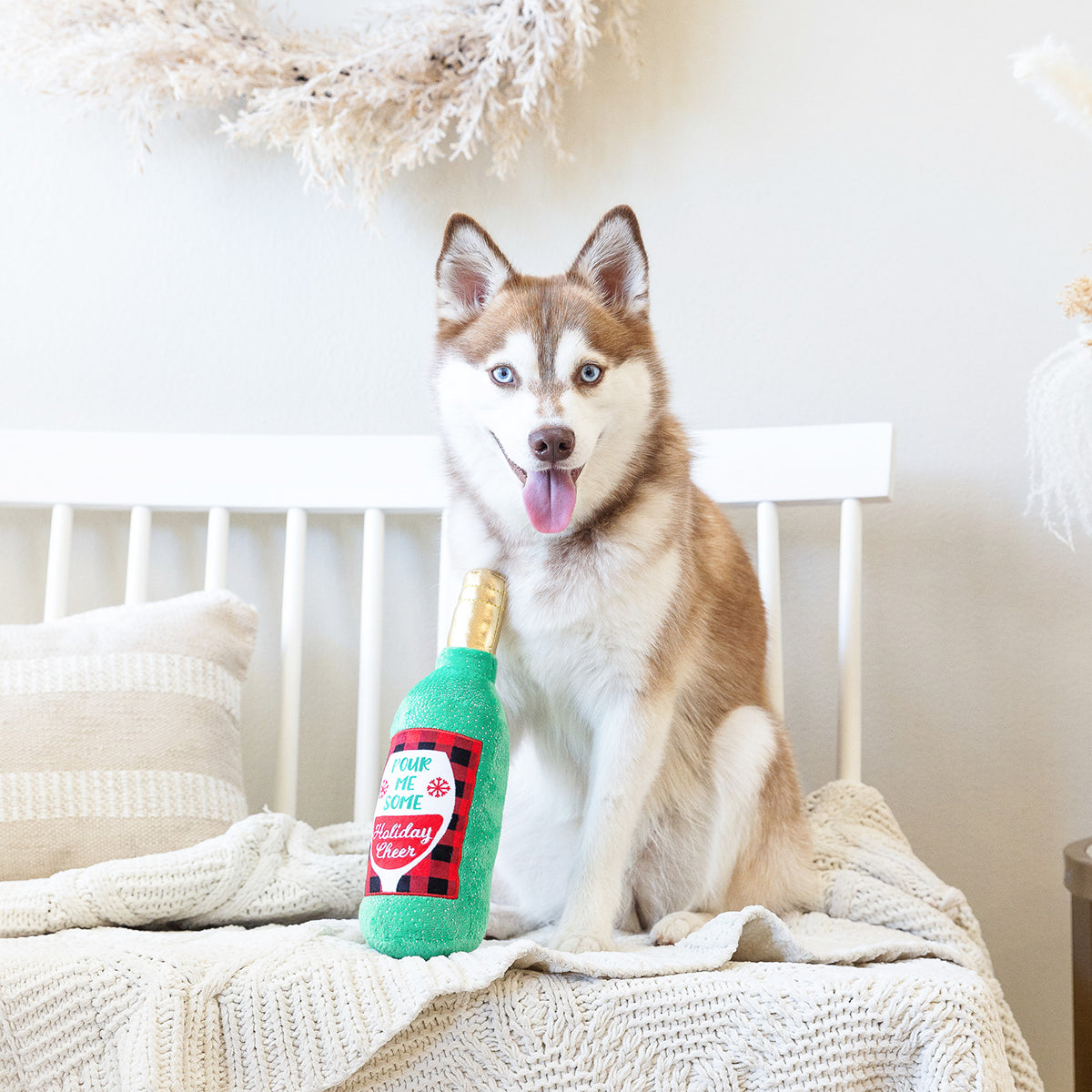 Wagsdale Glass Of Cheer Plush Dog Toy