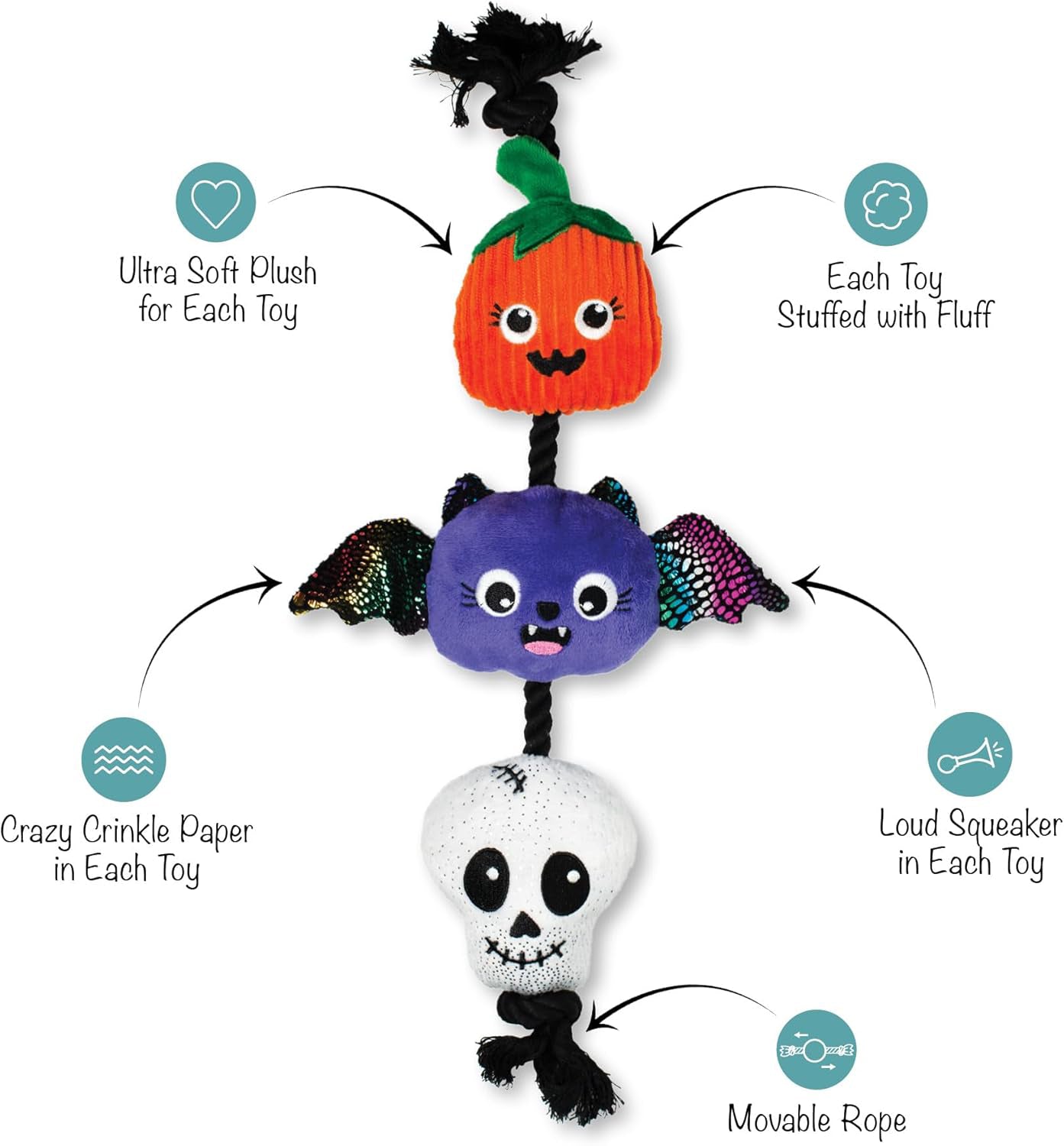 PetShop by Fringe Studio Literally Dead Cute Plush Dog Toy