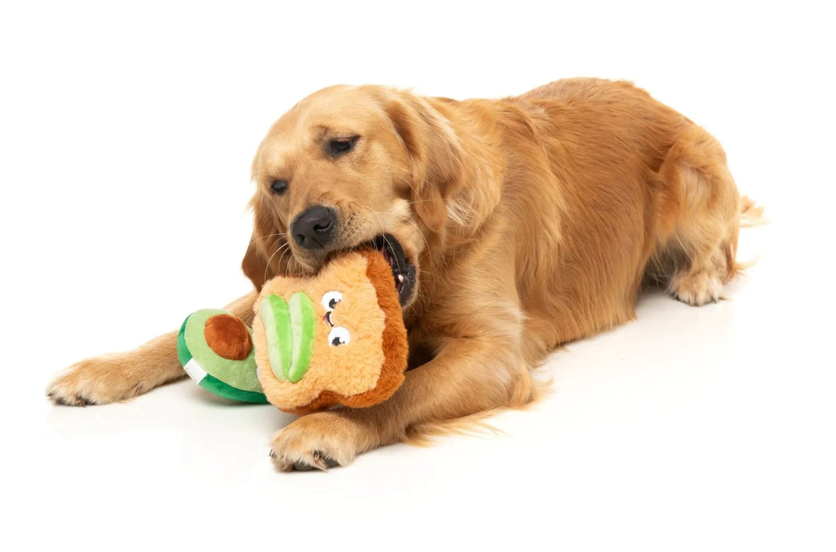 FuzzYard Avocado & Toast Plush Dog Toy 2pk