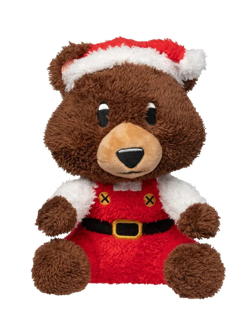 FuzzYard Holiday Santa Fuzz Bear Plush Dog Toy