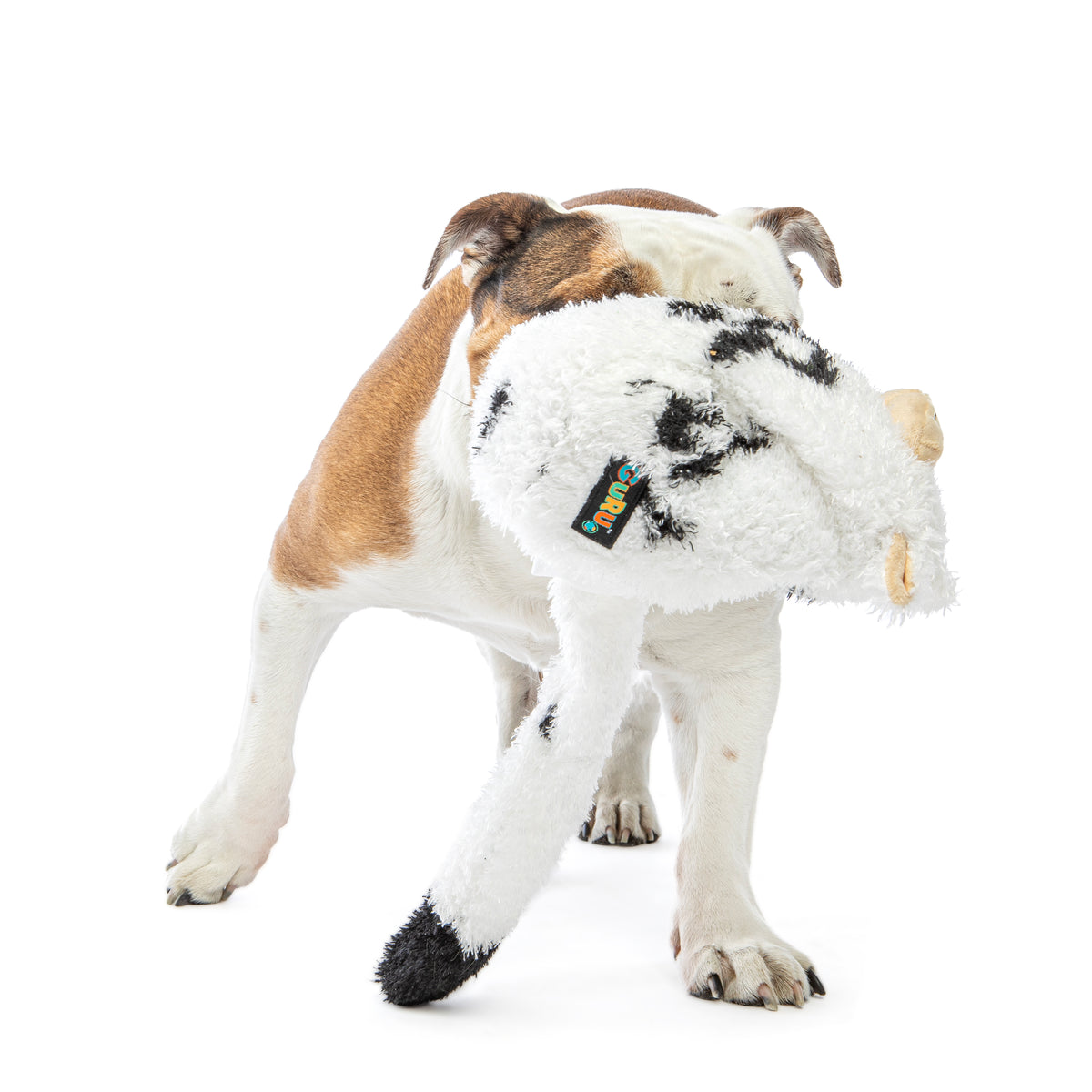 GURU Pet Company Hide-A-Tail Cow Interactive Plush Dog Puzzle Toy Large