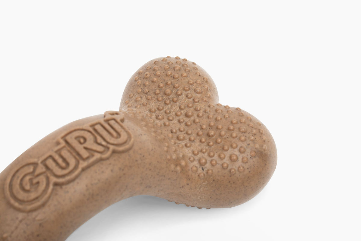 GURU Pet Company Guru Bacon Bone Dental Dog Chew Toy Medium