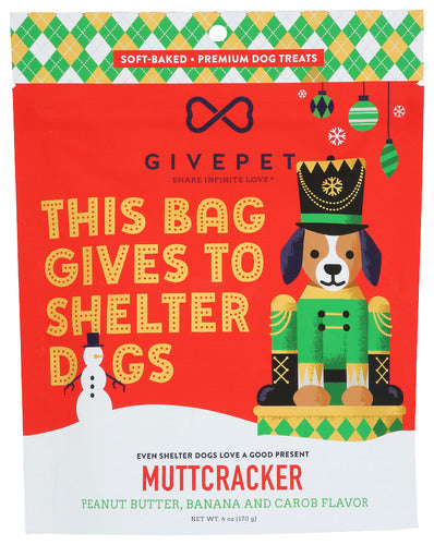 GivePet Muttcracker Soft & Chewy Dog Treats 6oz Bag