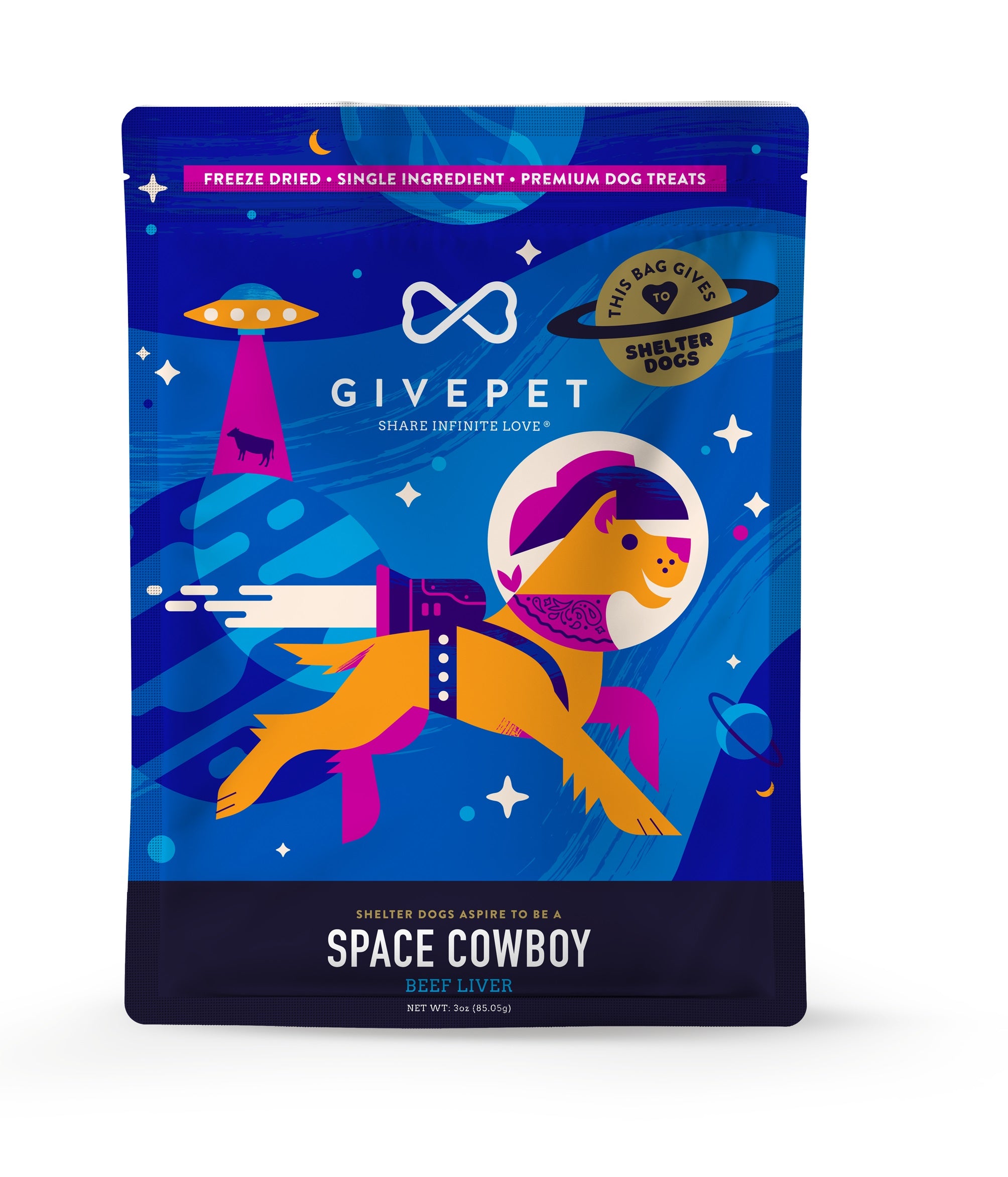 GivePet Space Cowboy 3oz Bag