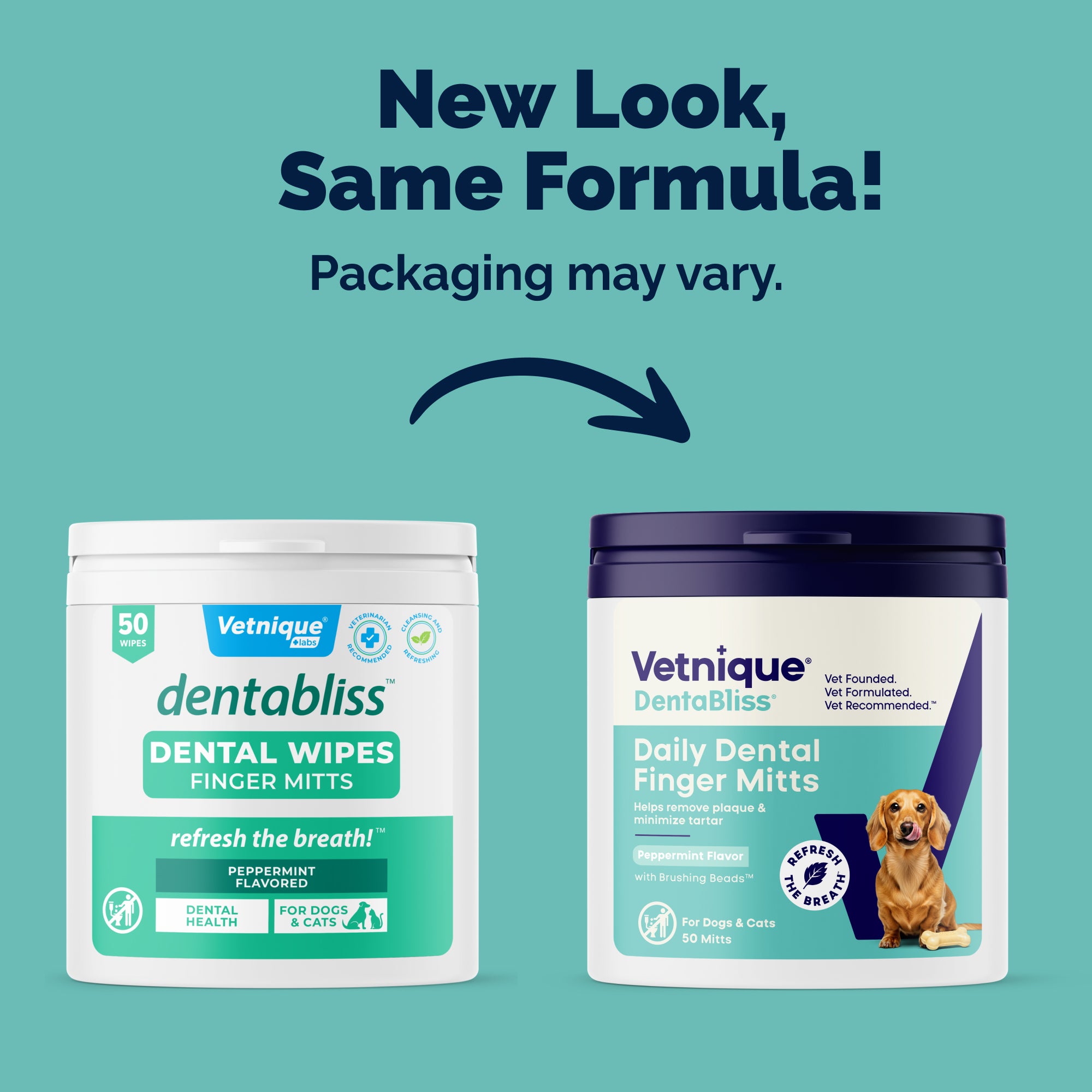 Dentabliss Peppermint Dental Wipes Finger Mitts 50ct