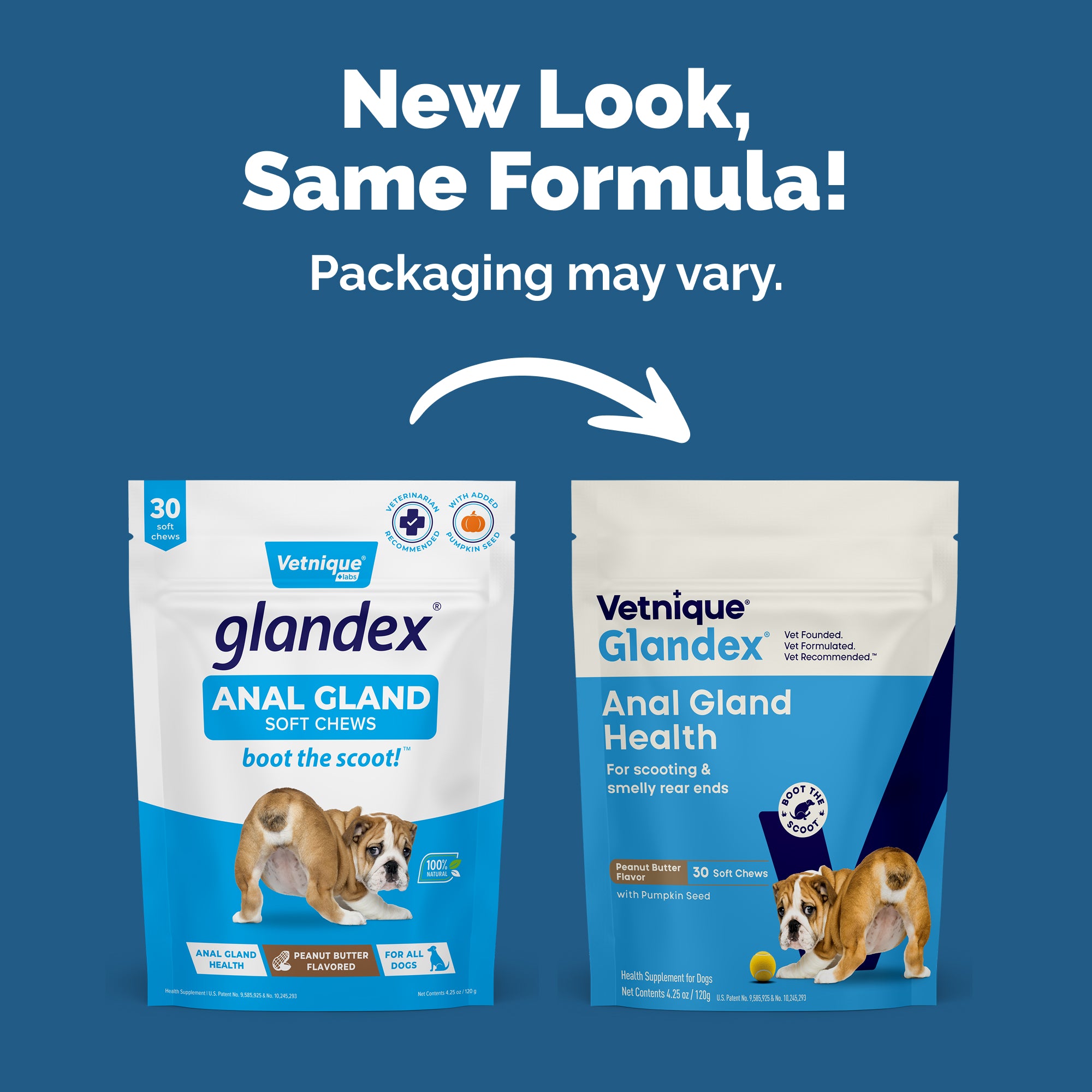 Glandex Anal Gland Support Soft Chews - Peanut Butter Flavor 30 ct.