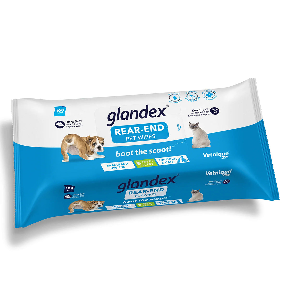 Glandex Rear End Pet Wipes Package