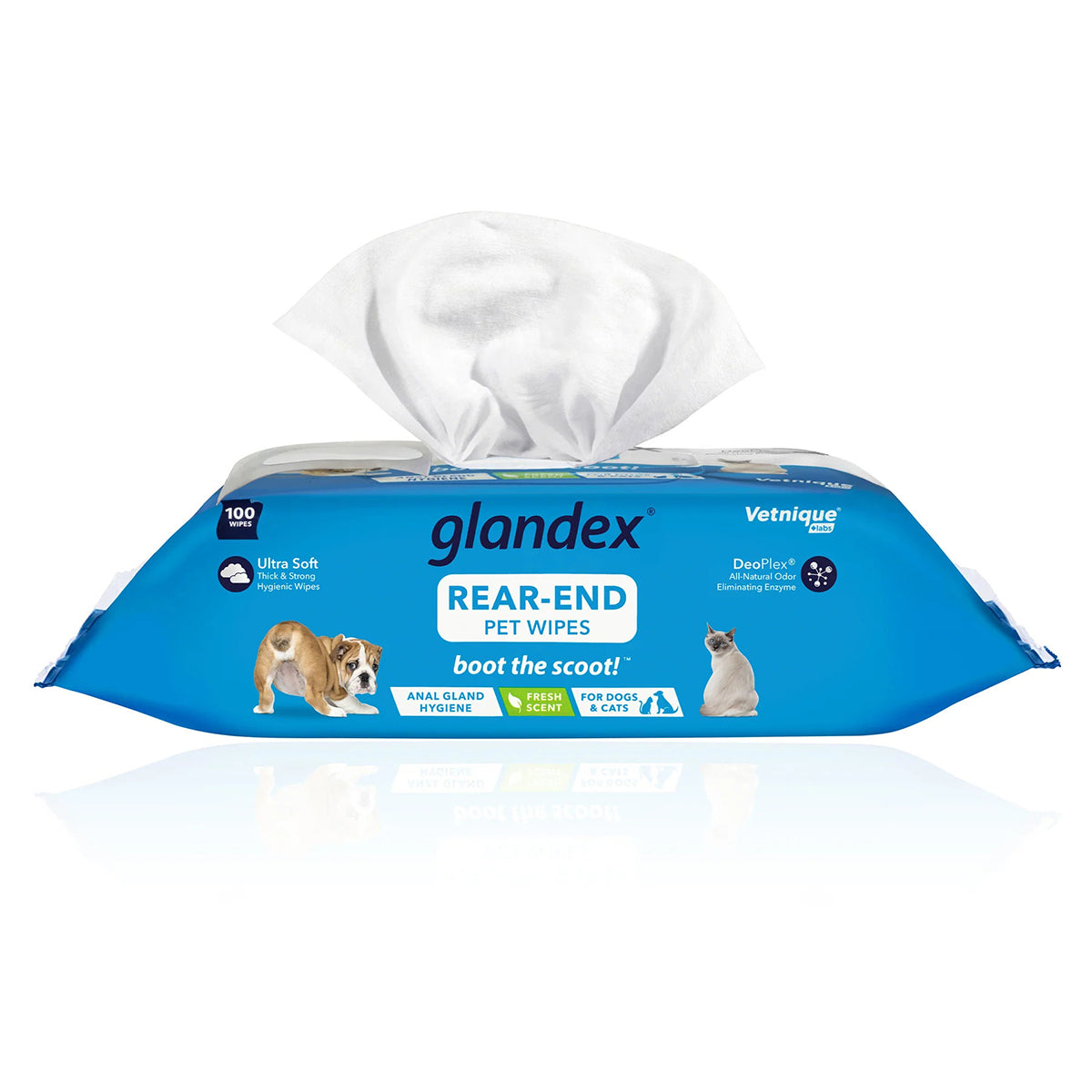 Glandex Rear End Pet Wipes Package