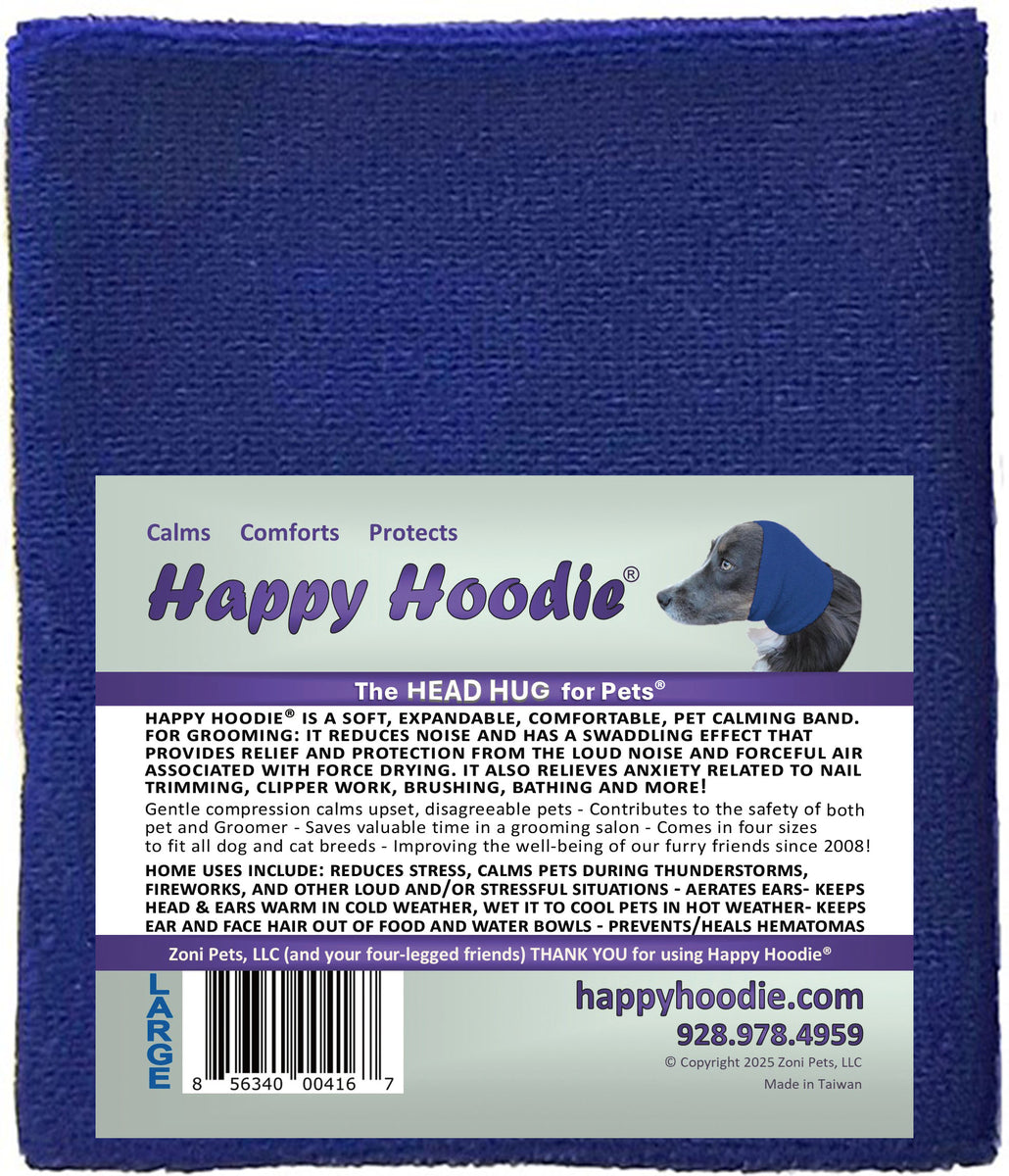 HAPPY HOODIE- LARGE BLUE