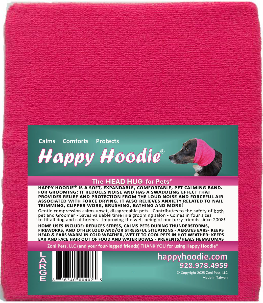 HAPPY HOODIE- LARGE PINK