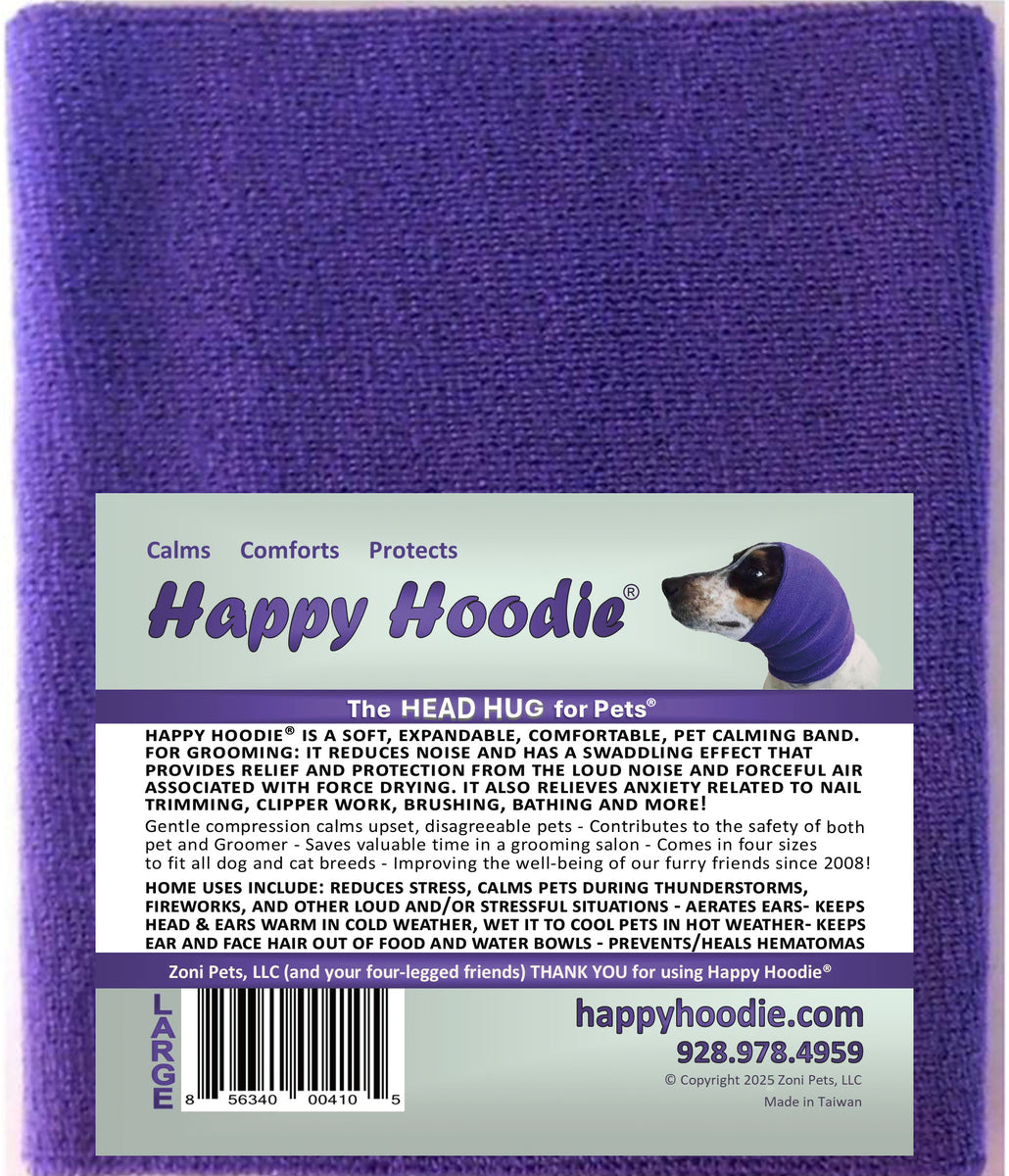 HAPPY HOODIE- LARGE PURPLE