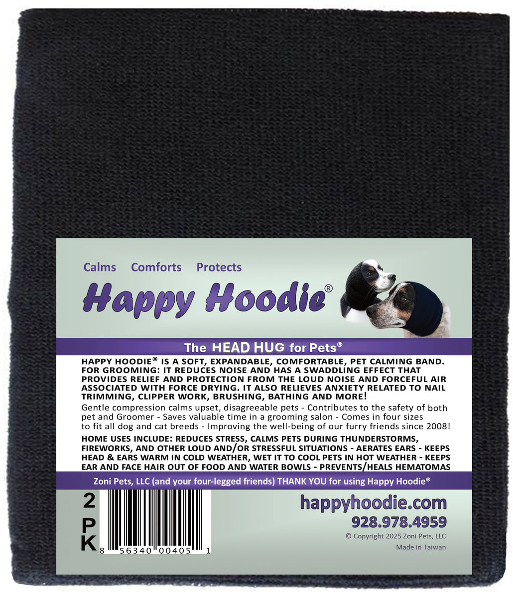 HAPPY HOODIE SET- CONTAINS 1 LARGE BLACK, 1 SMALL BLACK