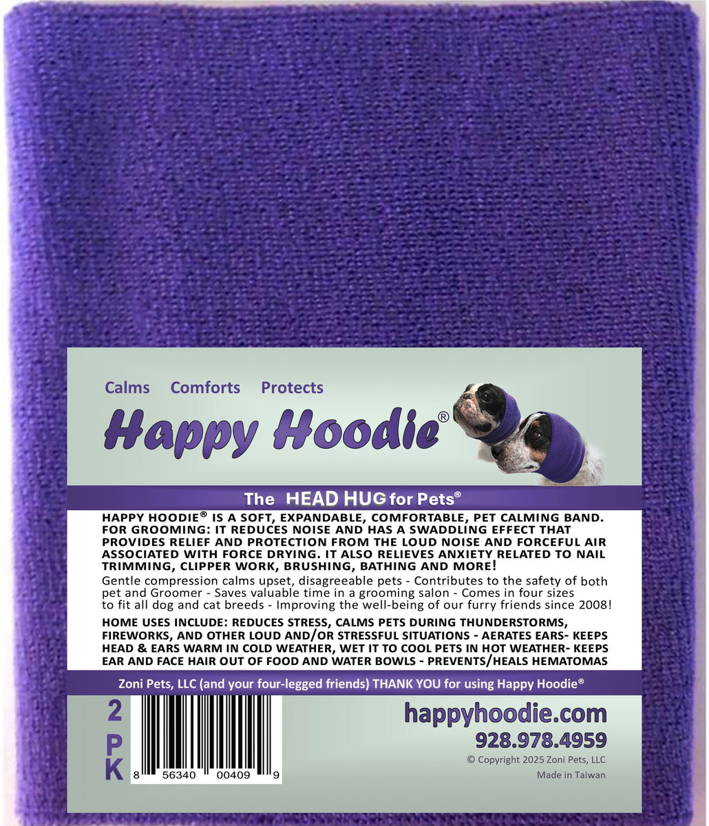 HAPPY HOODIE SET- CONTAINS  1 LARGE PURPLE, 1 SMALL PURPLE