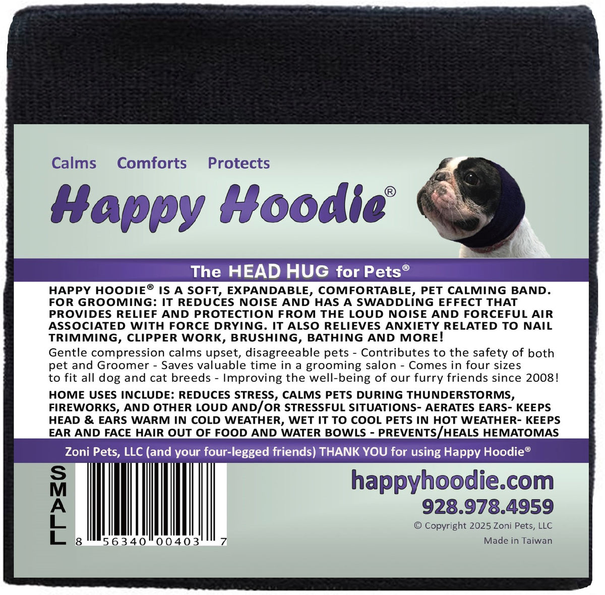 HAPPY HOODIE- SMALL BLACK