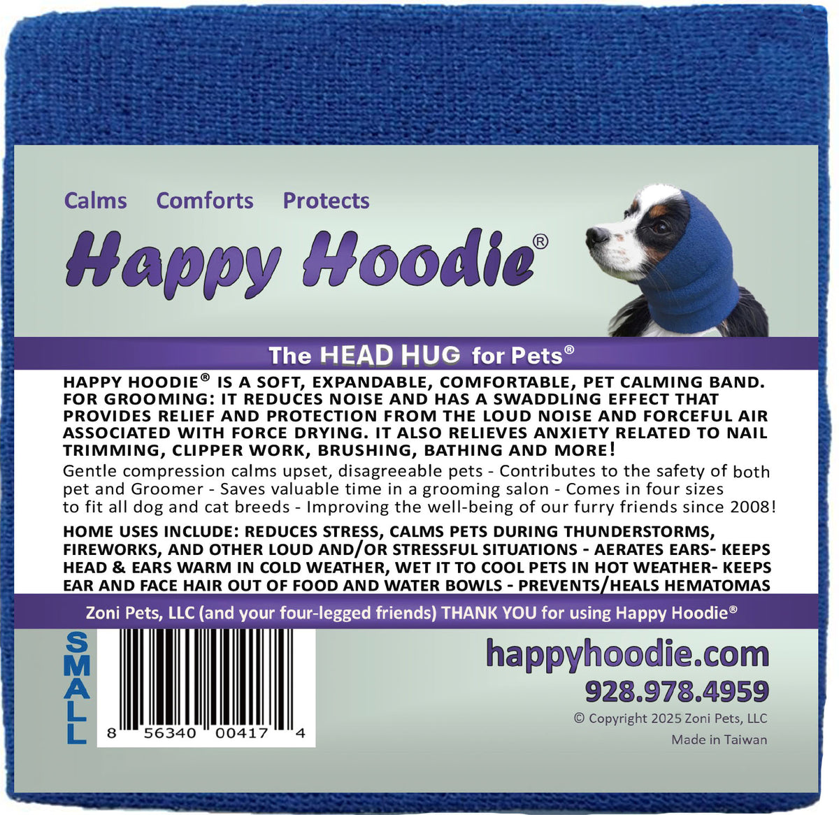 HAPPY HOODIE- SMALL BLUE