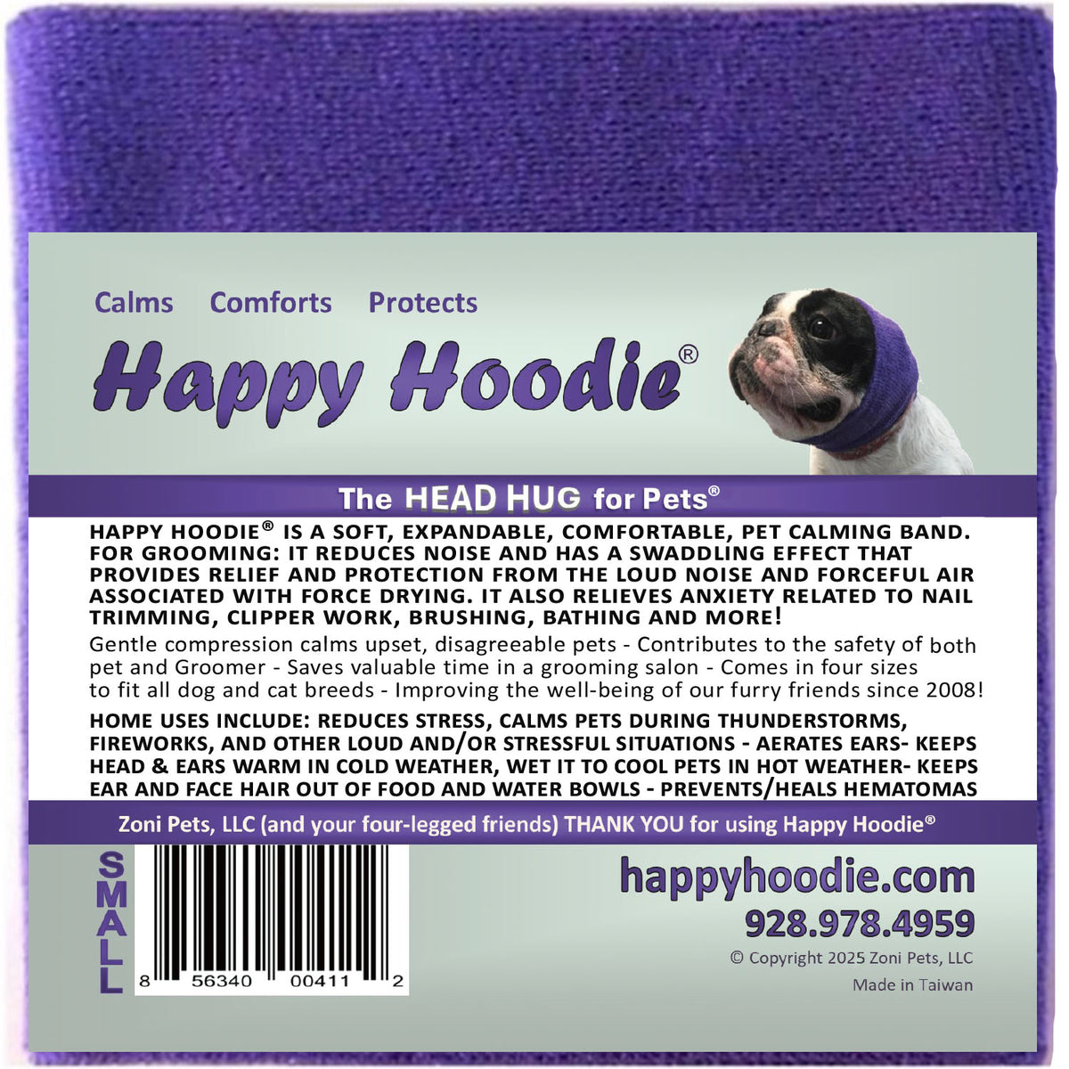 HAPPY HOODIE- SMALL PURPLE