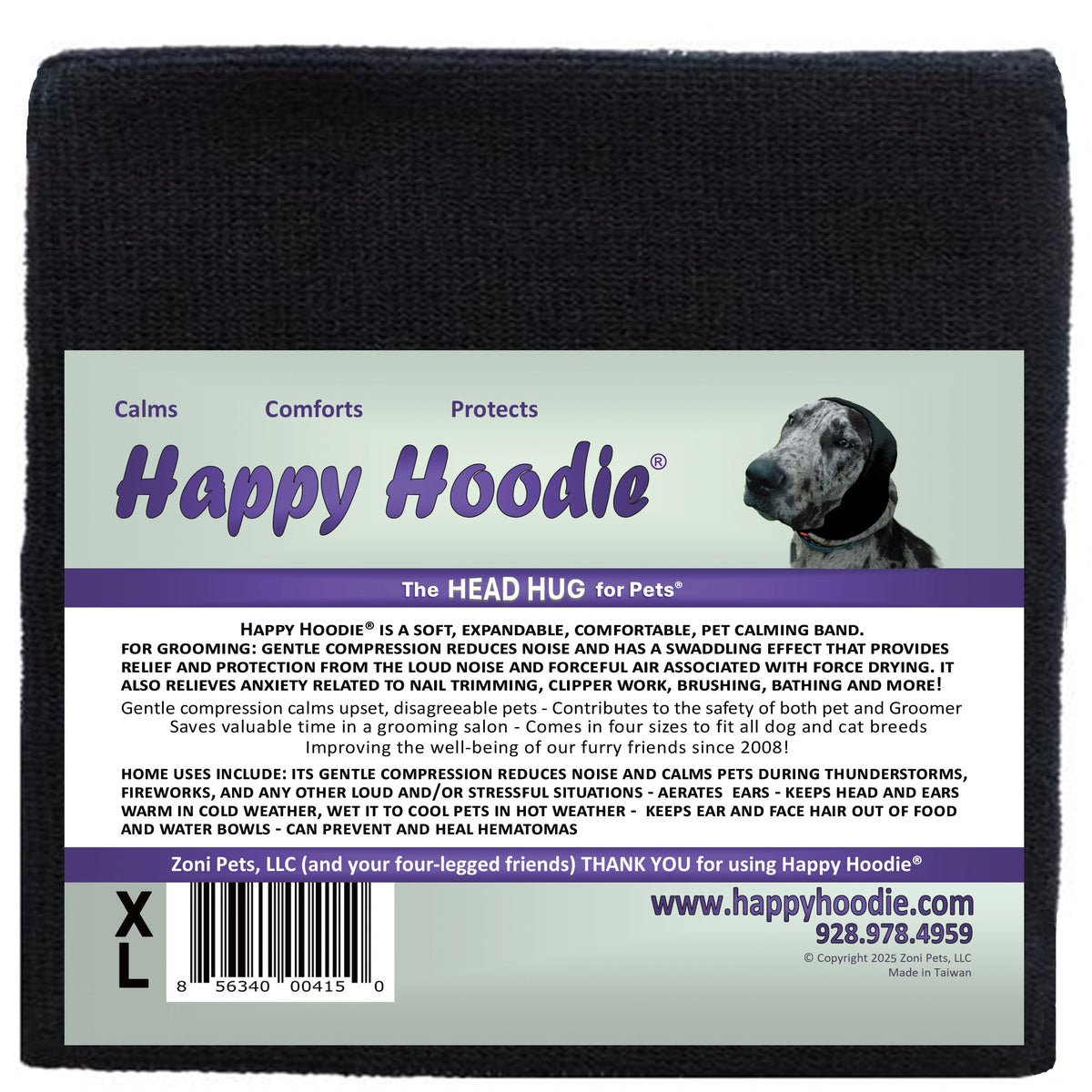HAPPY HOODIE- XL BLACK