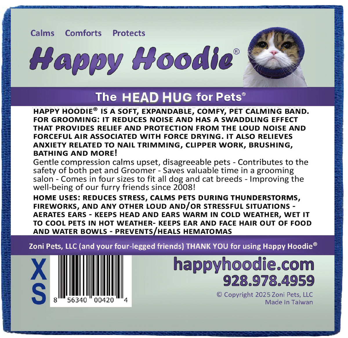 HAPPY HOODIE- XS BLUE