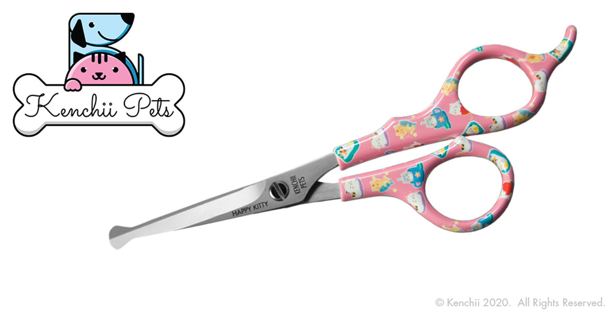 Kenchii Pets Happy Kitty 5.5" Ball Tip Shears