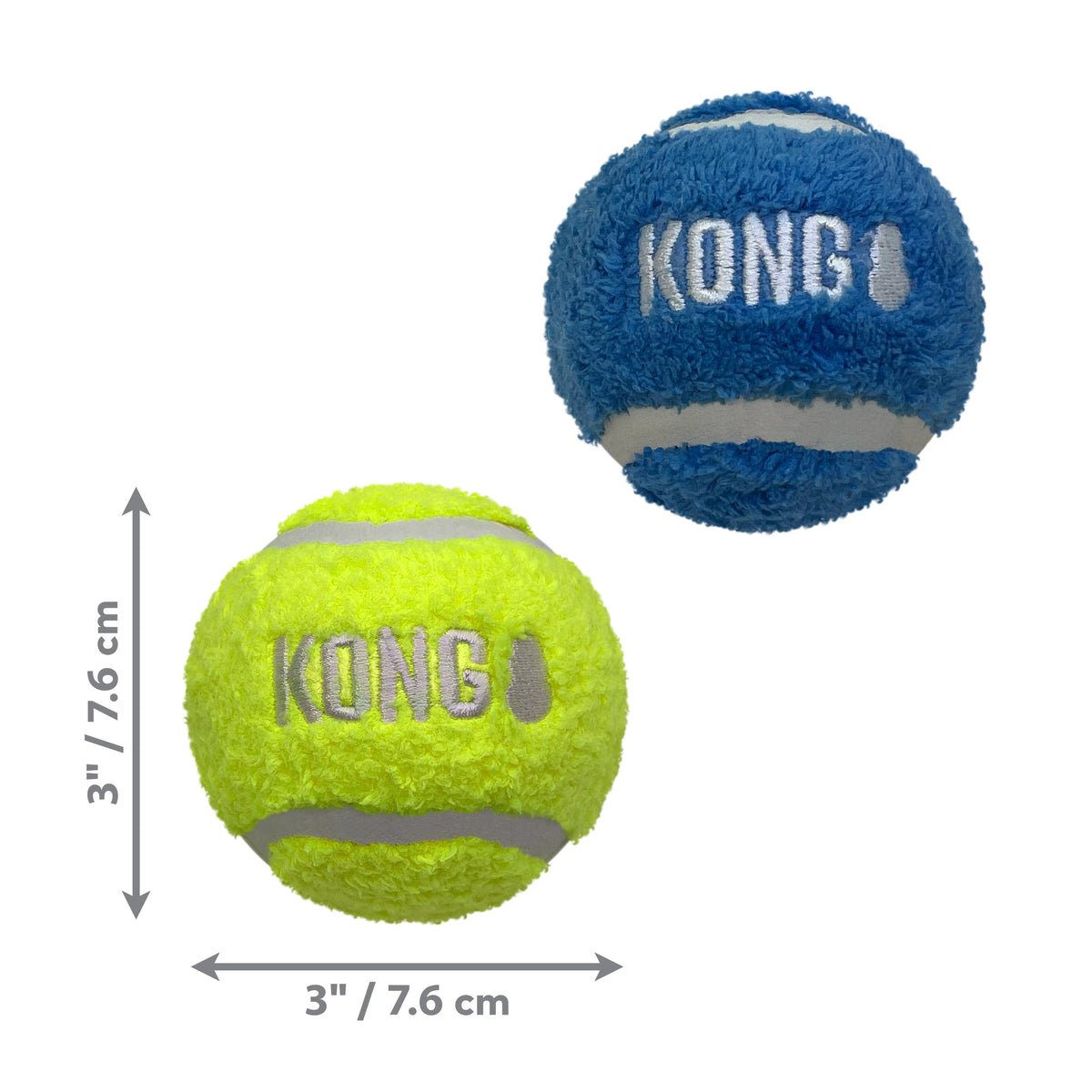 KONG® Sport® Softies Balls Dog Fetch Toy Assorted Large 2pk
