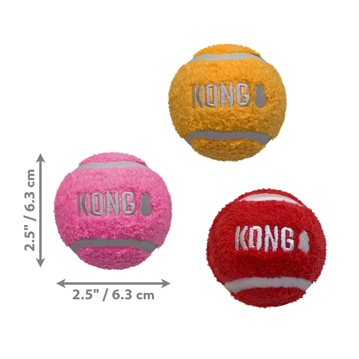 KONG® Sport® Softies Ball Dog Fetch Toy Assorted Medium