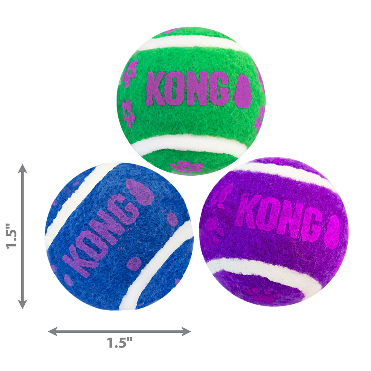 KONG® Cat Active Tennis Balls w/Bells Cat Toy