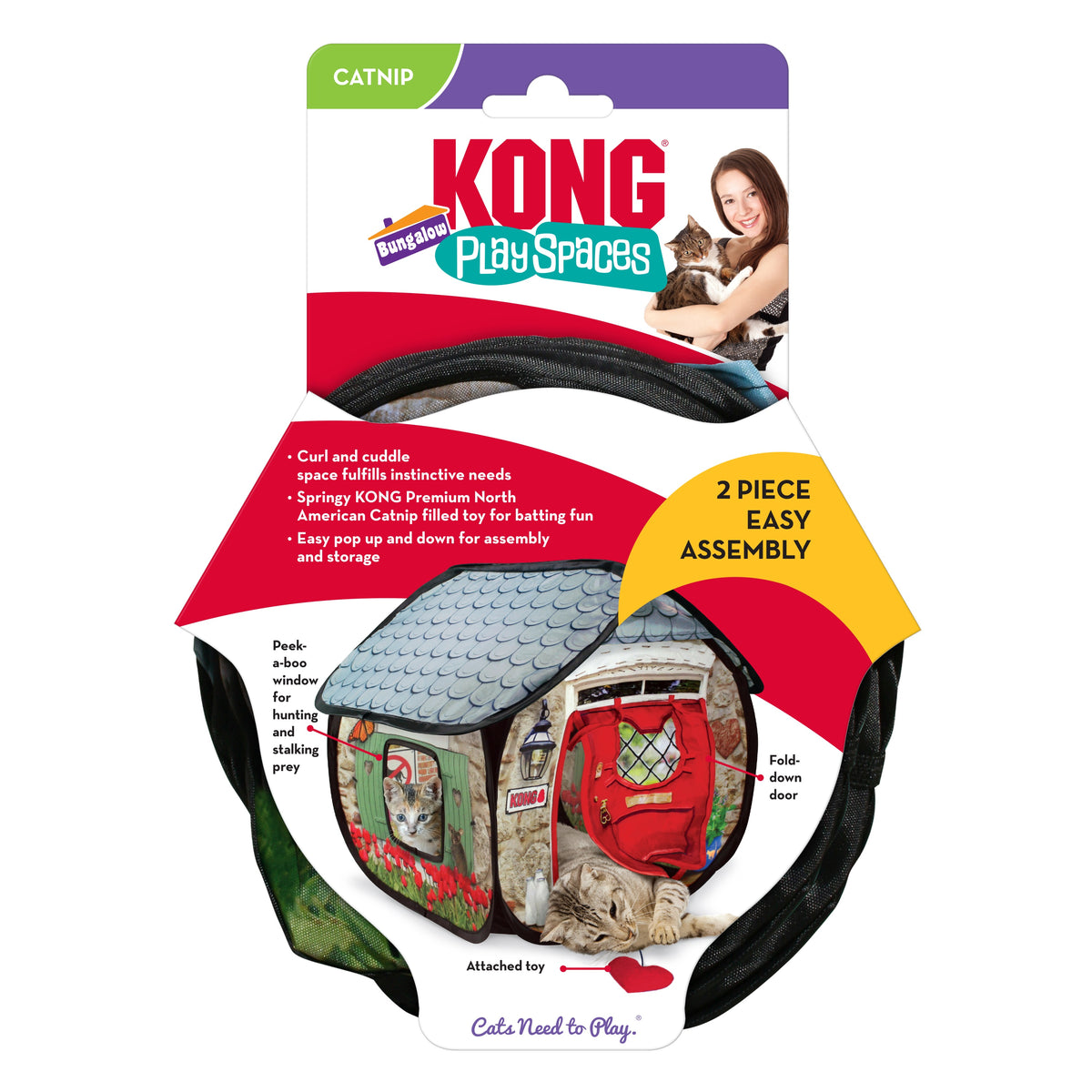 KONG® Play Spaces Bungalow Cat Toy