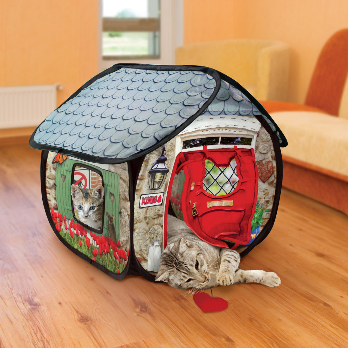 KONG® Play Spaces Bungalow Cat Toy