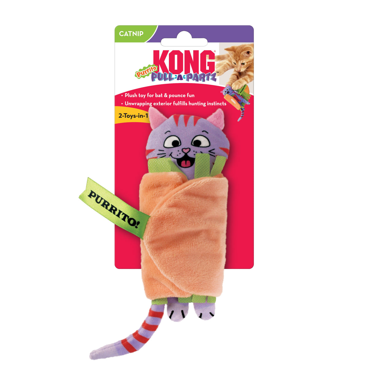 KONG® Pull-A-Partz™ Purrito Cat Toy