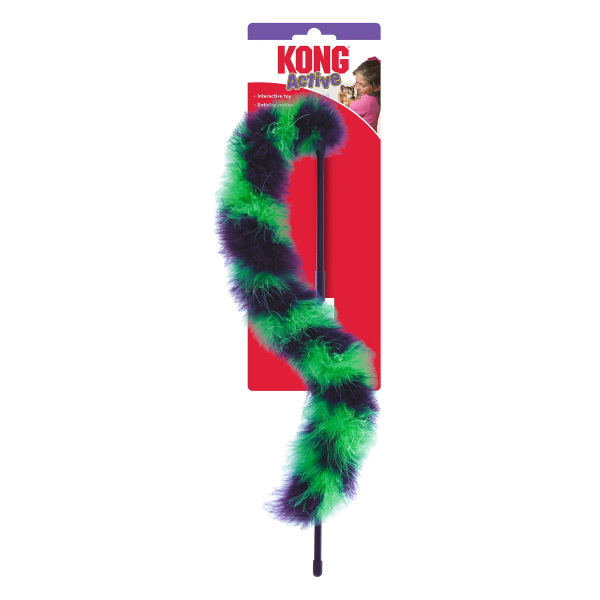KONG® Cat Active Twisted Boa Teaser Cat Toy Assorted