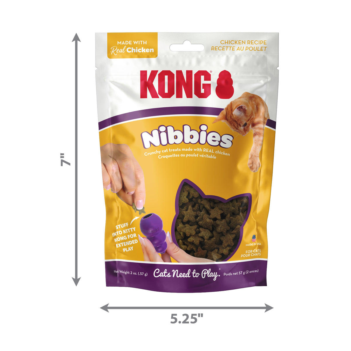 KONG® Cat Nibbies Chicken Cat Treats 2oz