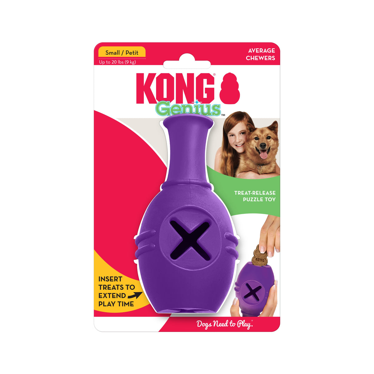 KONG® Genius™ Leo Enrichment Dog Toy Assorted Small