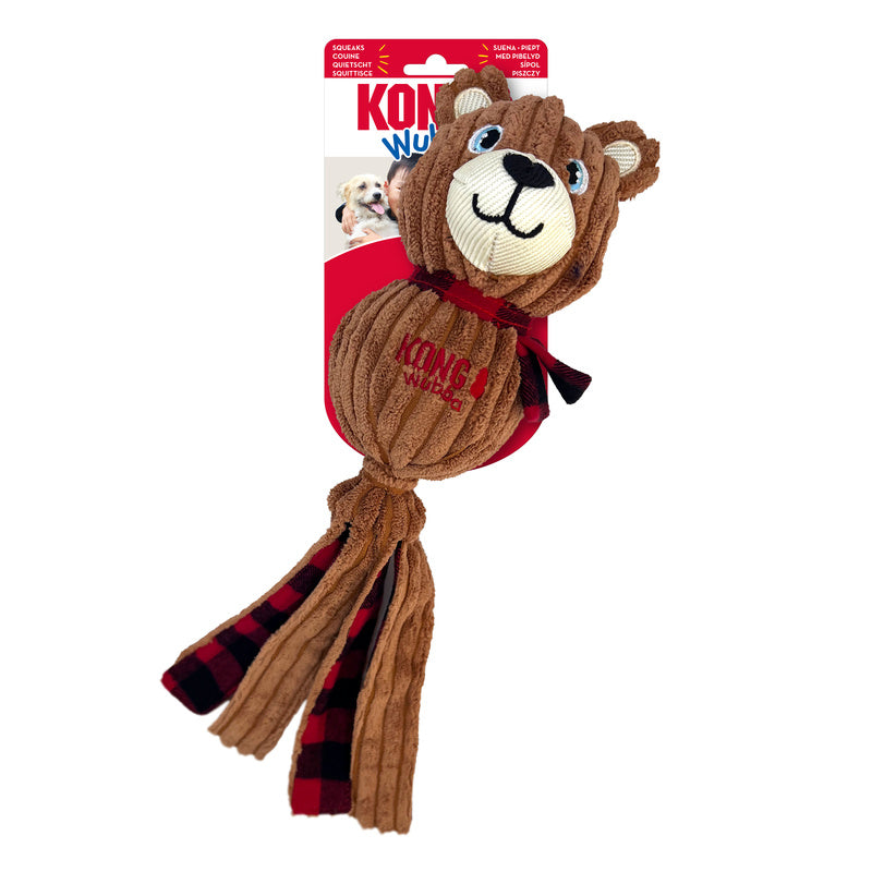 KONG Holiday Wubba™ Corduroy Bear Lg