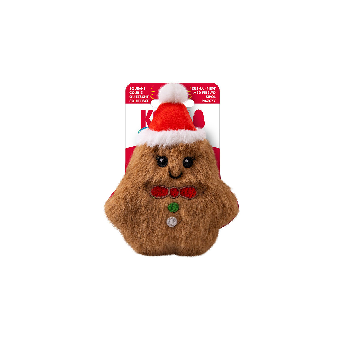KONG Holiday Snuzzles Mini Gingerbread Dog Toy XS