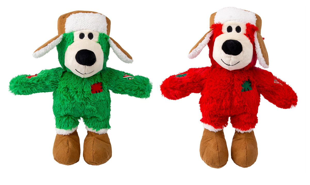 KONG Holiday Wild Knots Bear Dog Toy Assorted Sm/Md