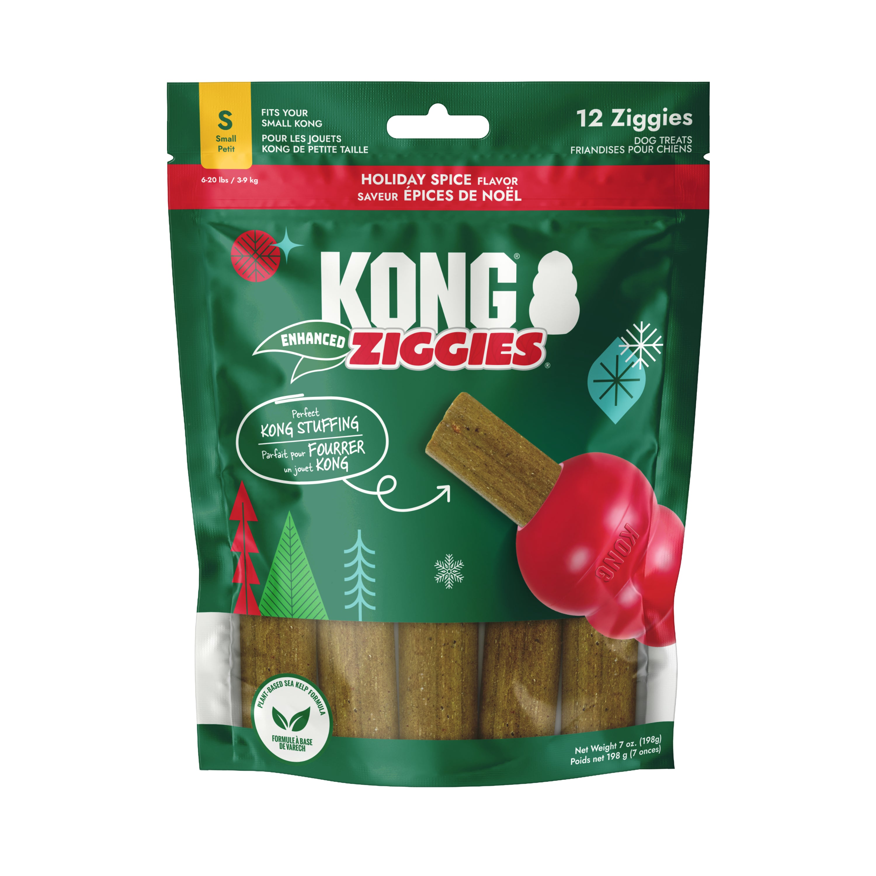KONG Ziggies Enhanced Holiday Spice Sm 7 oz