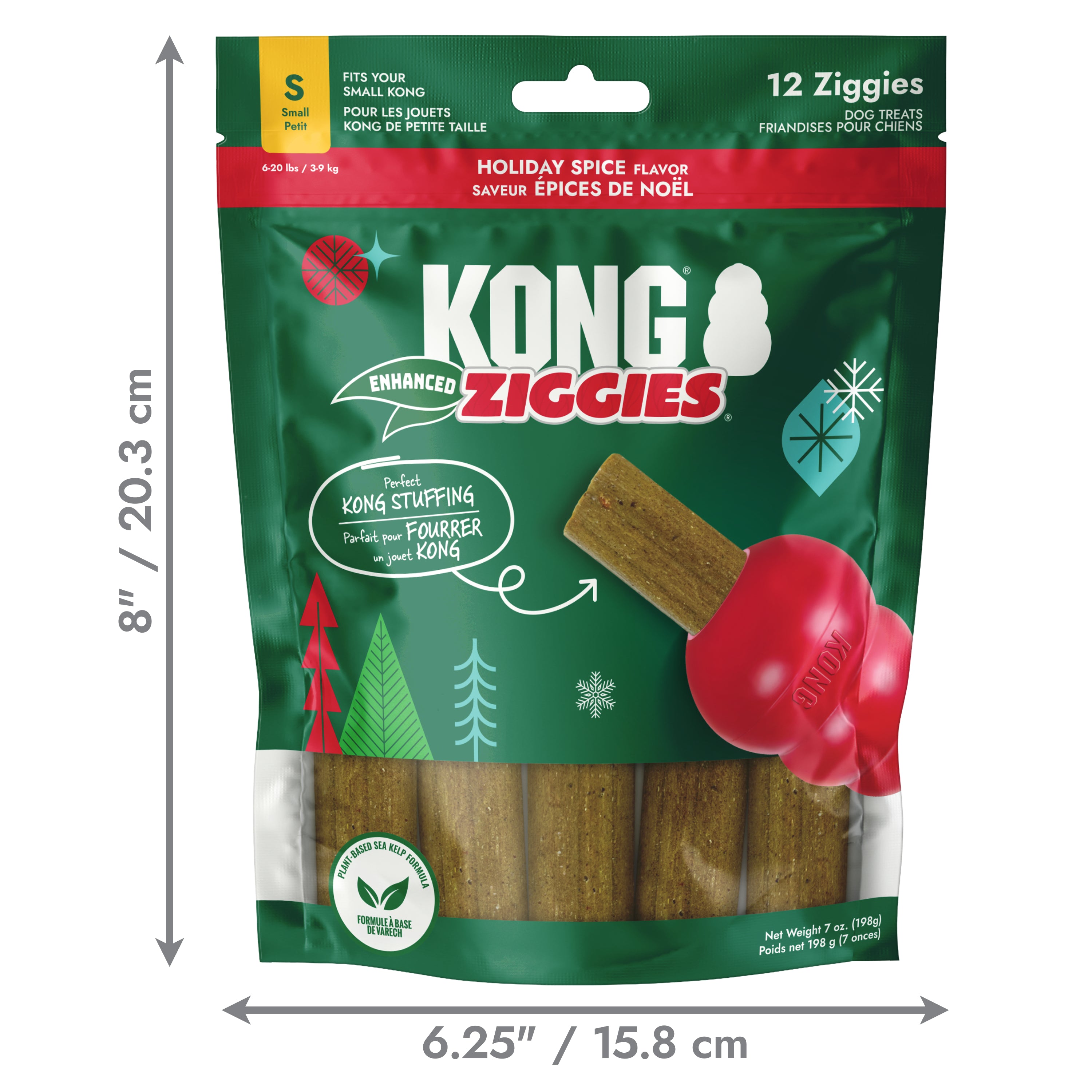 KONG Ziggies Enhanced Holiday Spice Sm 7 oz