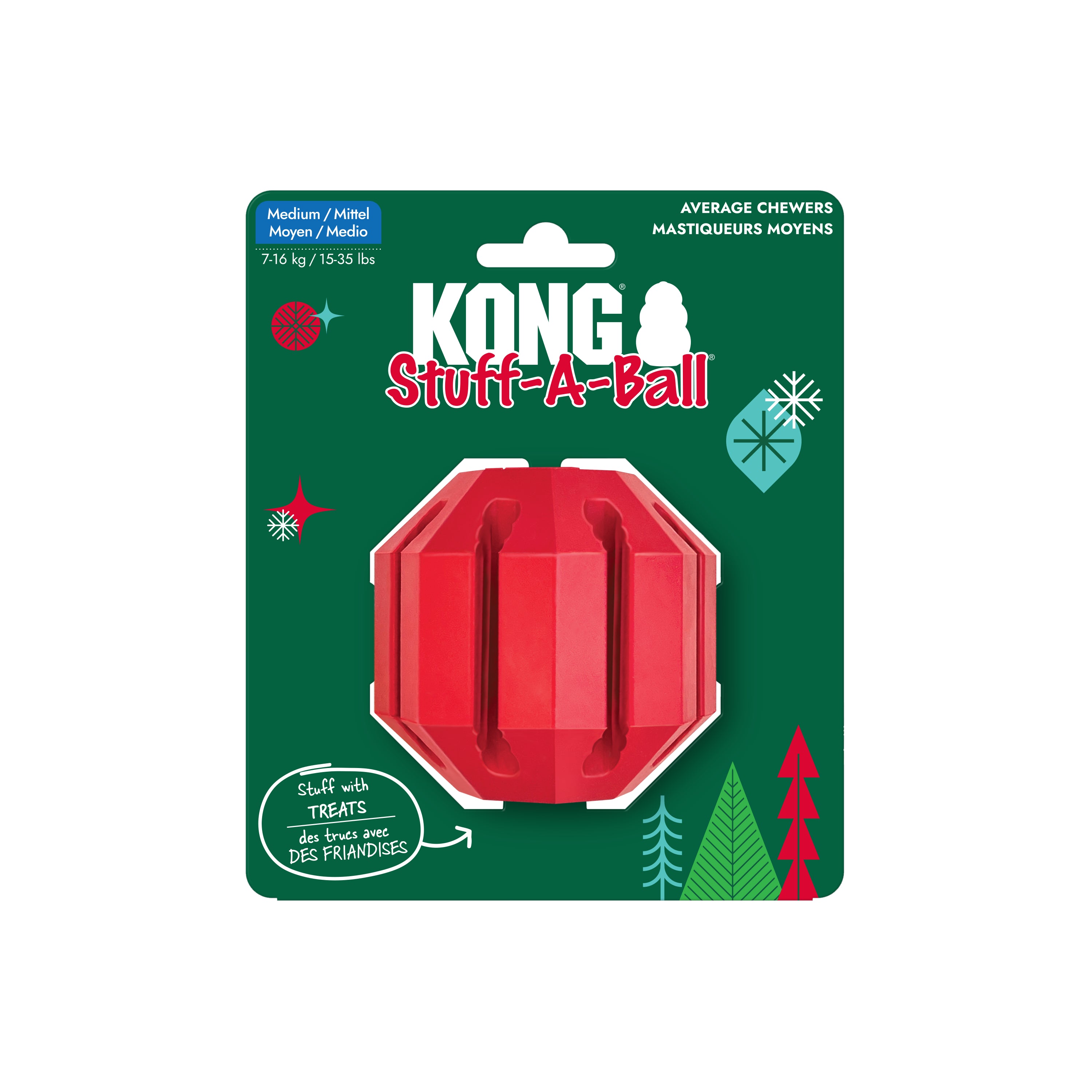 KONG Stuff A Ball Holiday Md