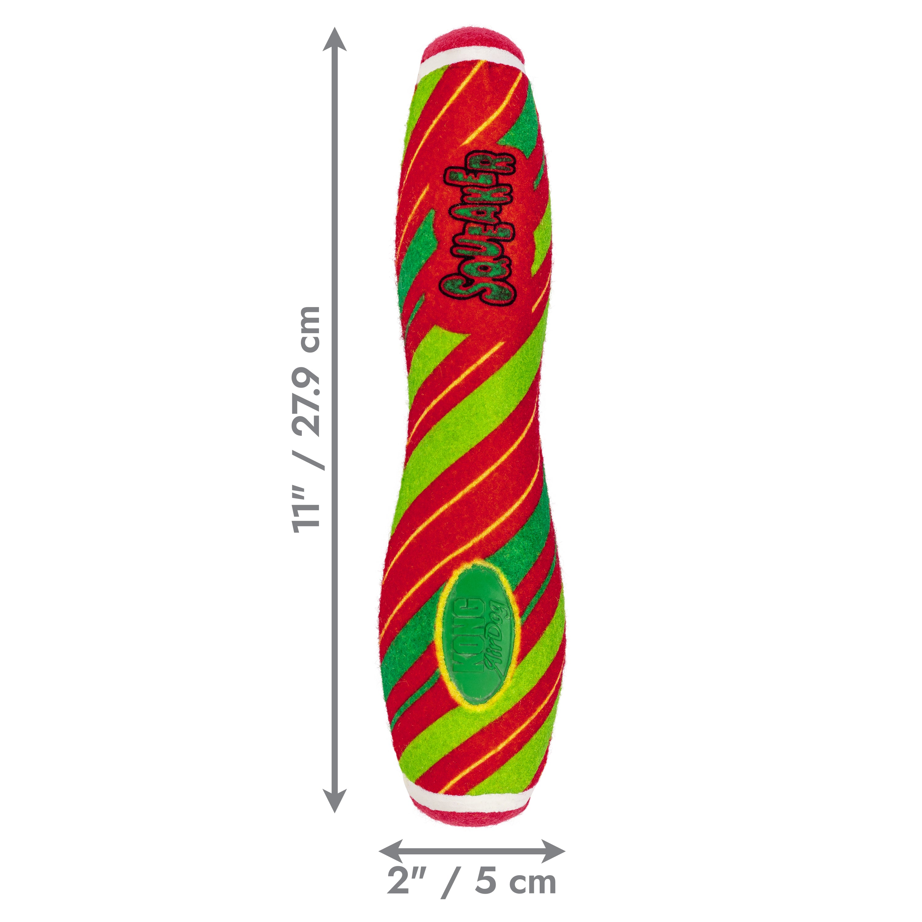 KONG Holiday AirDog® Squeaker Stick Stripe Lg