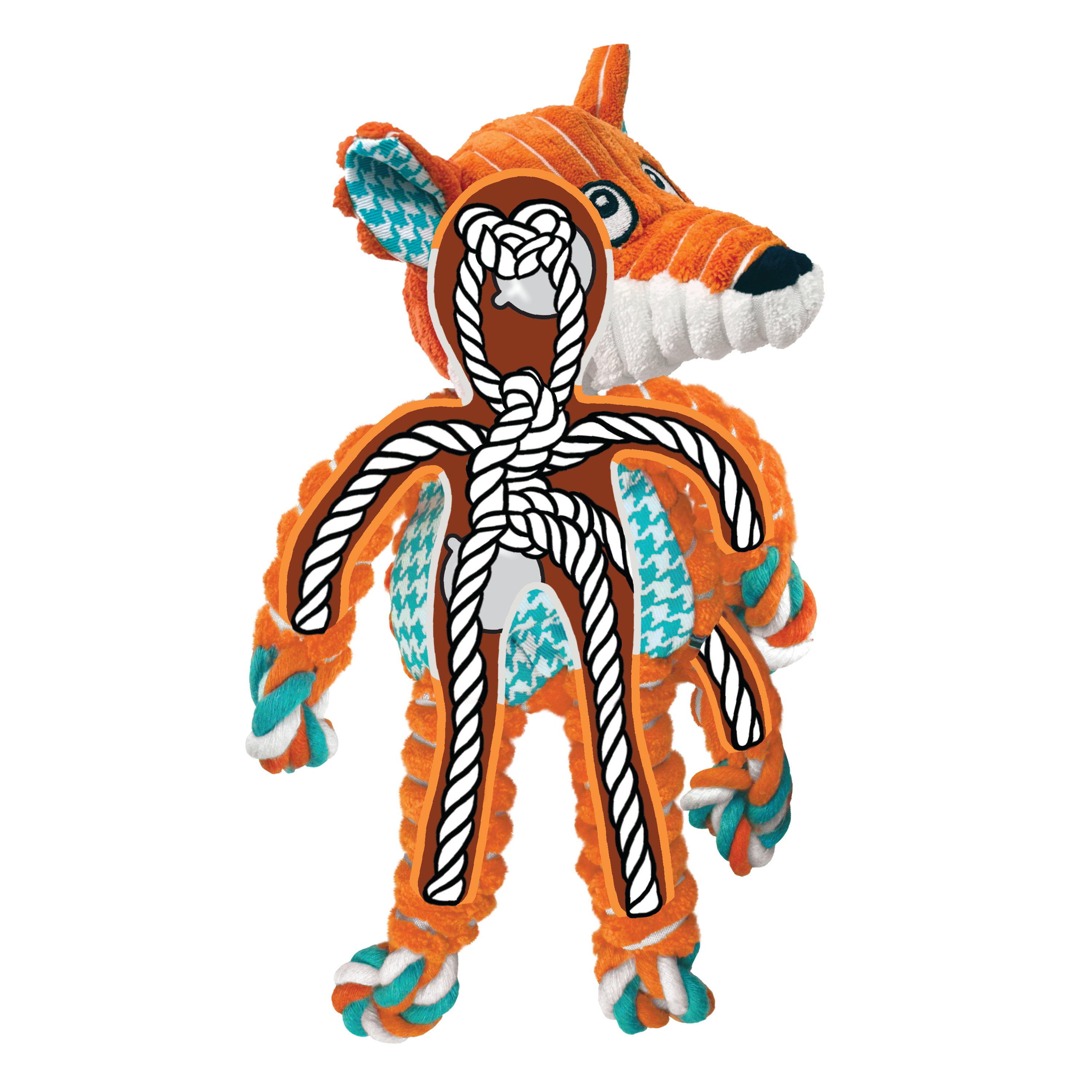 KONG Holiday Floppy Knots Dapper Assorted Sm/Md