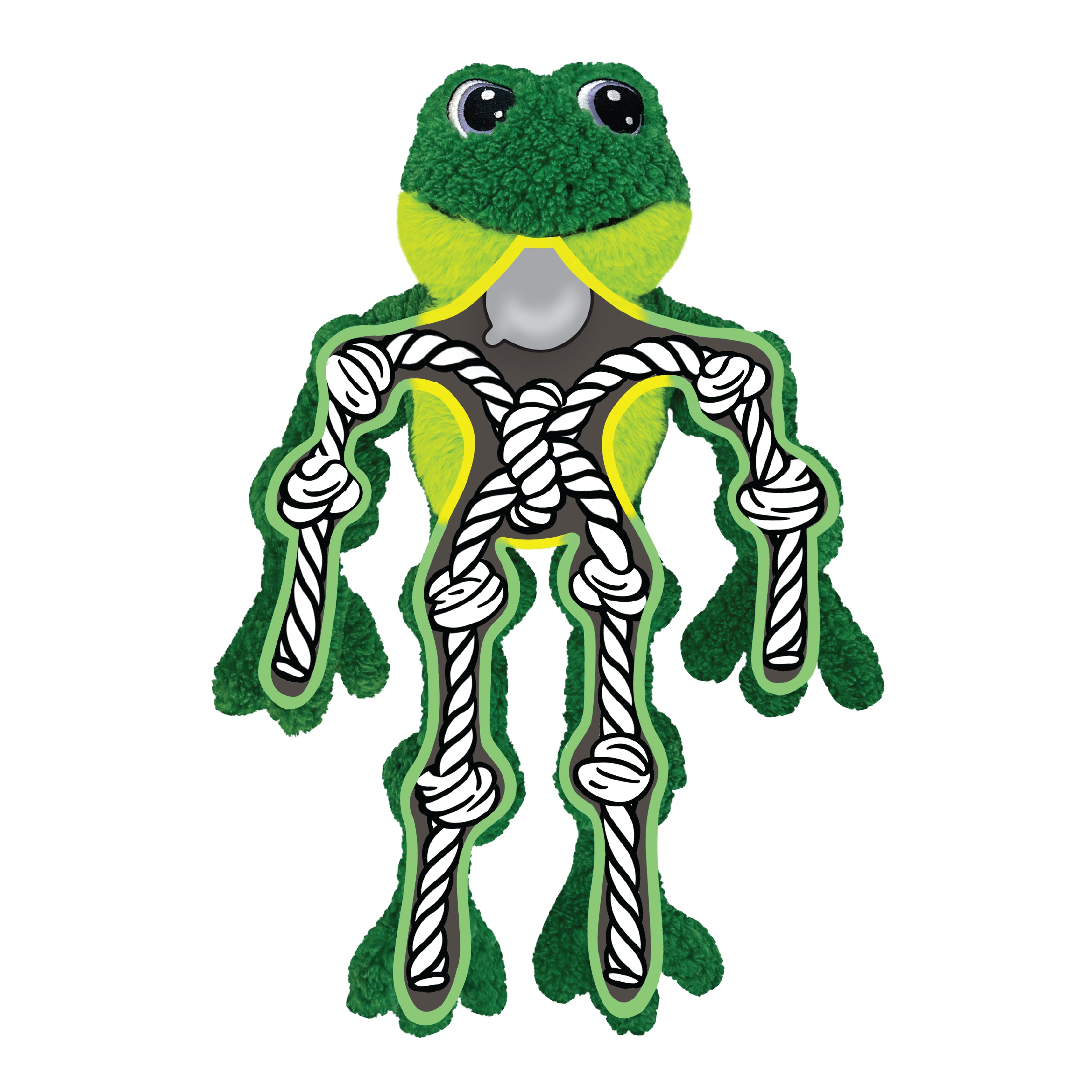 KONG Holiday Knots Bow Tie Frog Lg/XL