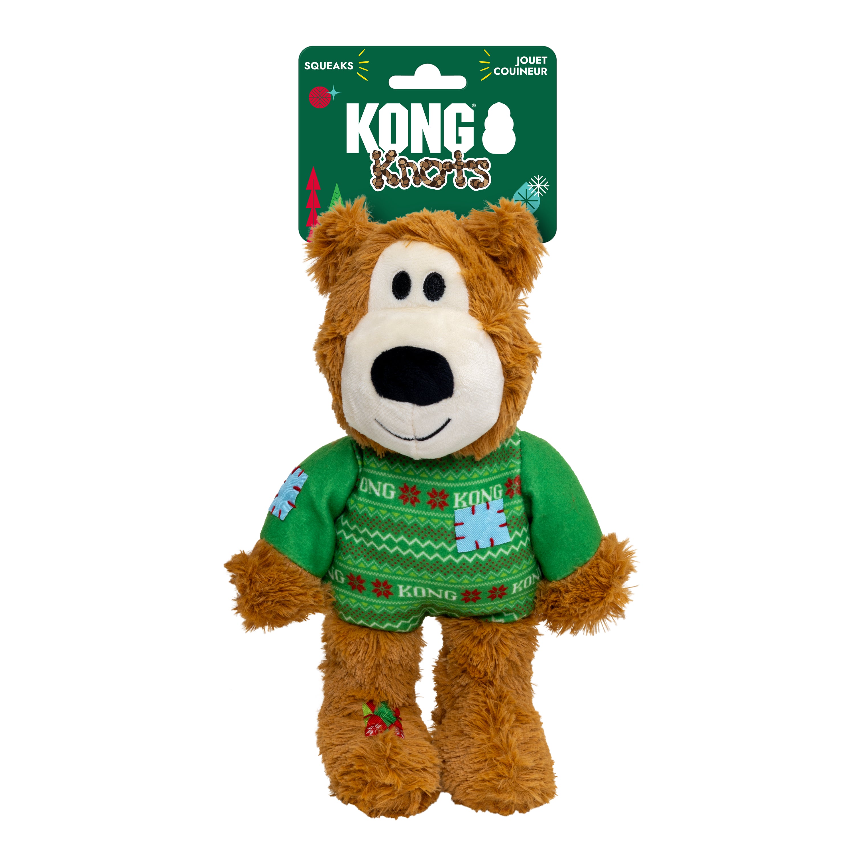 KONG Holiday Wild Knots Sweater Bear Green Md/Lg
