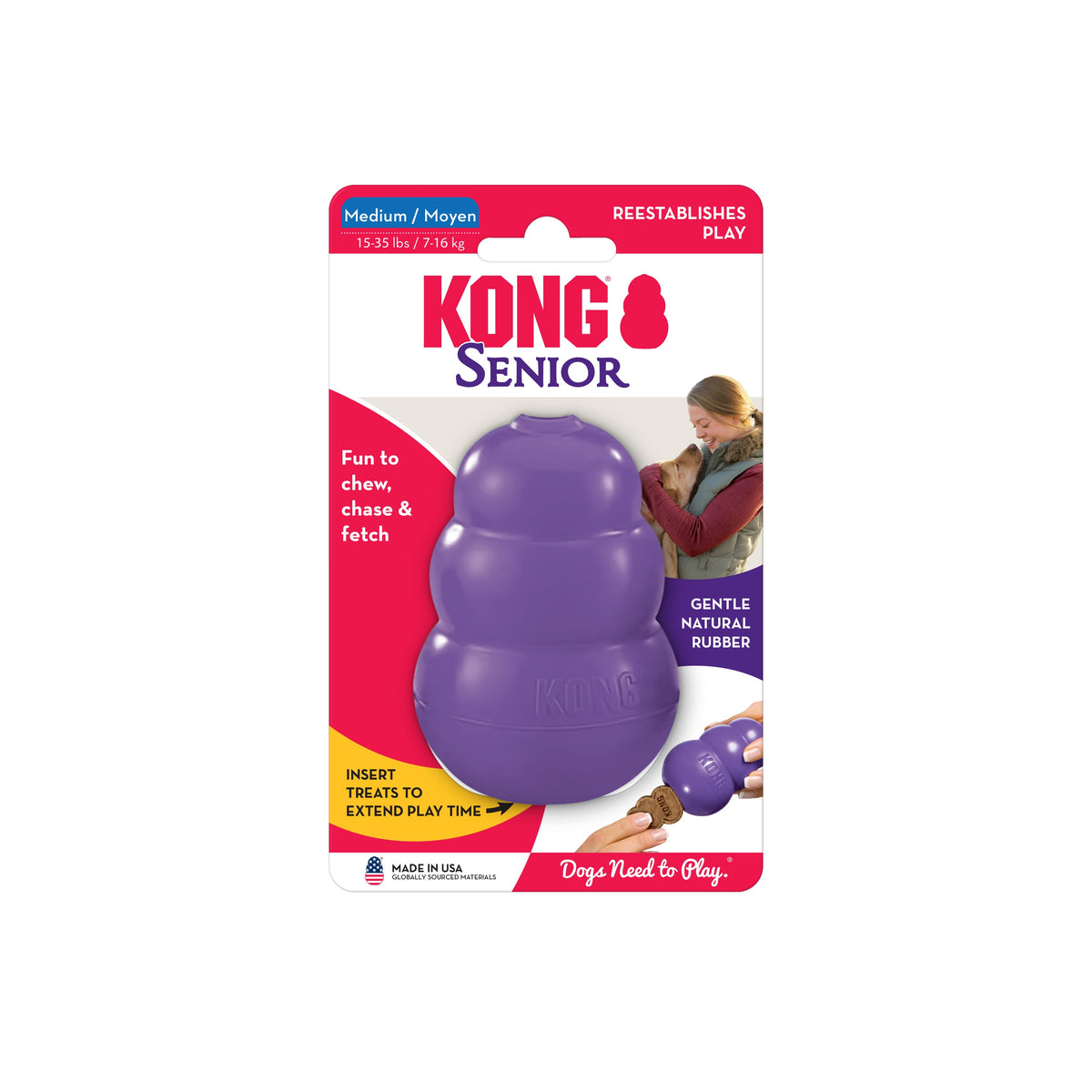 KONG® Senior Dog Chew Toy Medium