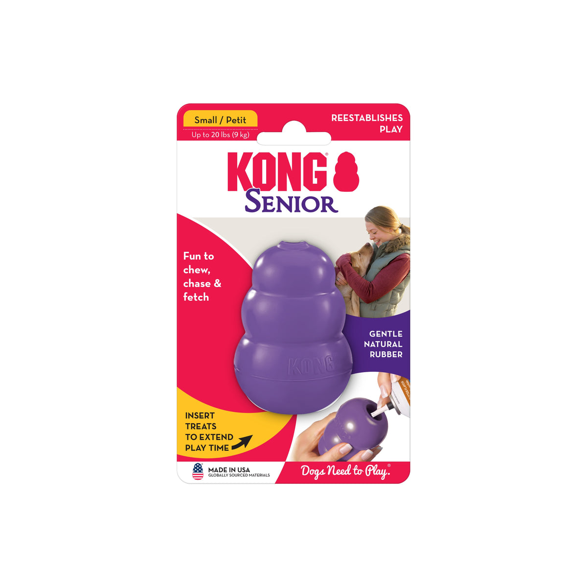 KONG® Senior Dog Chew Toy Small