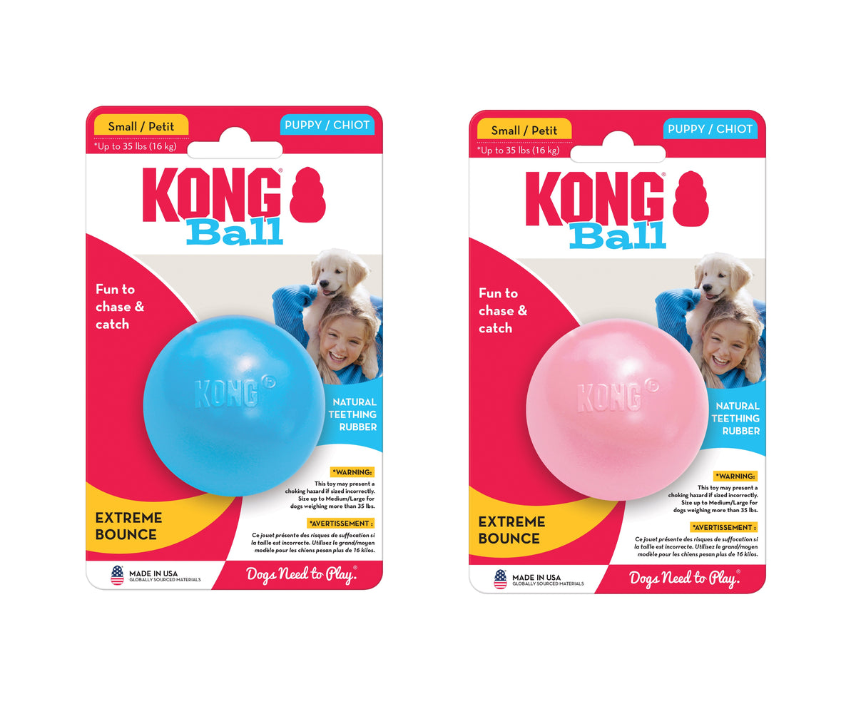 KONG® Puppy Ball w/Hole Fetch Toy Small