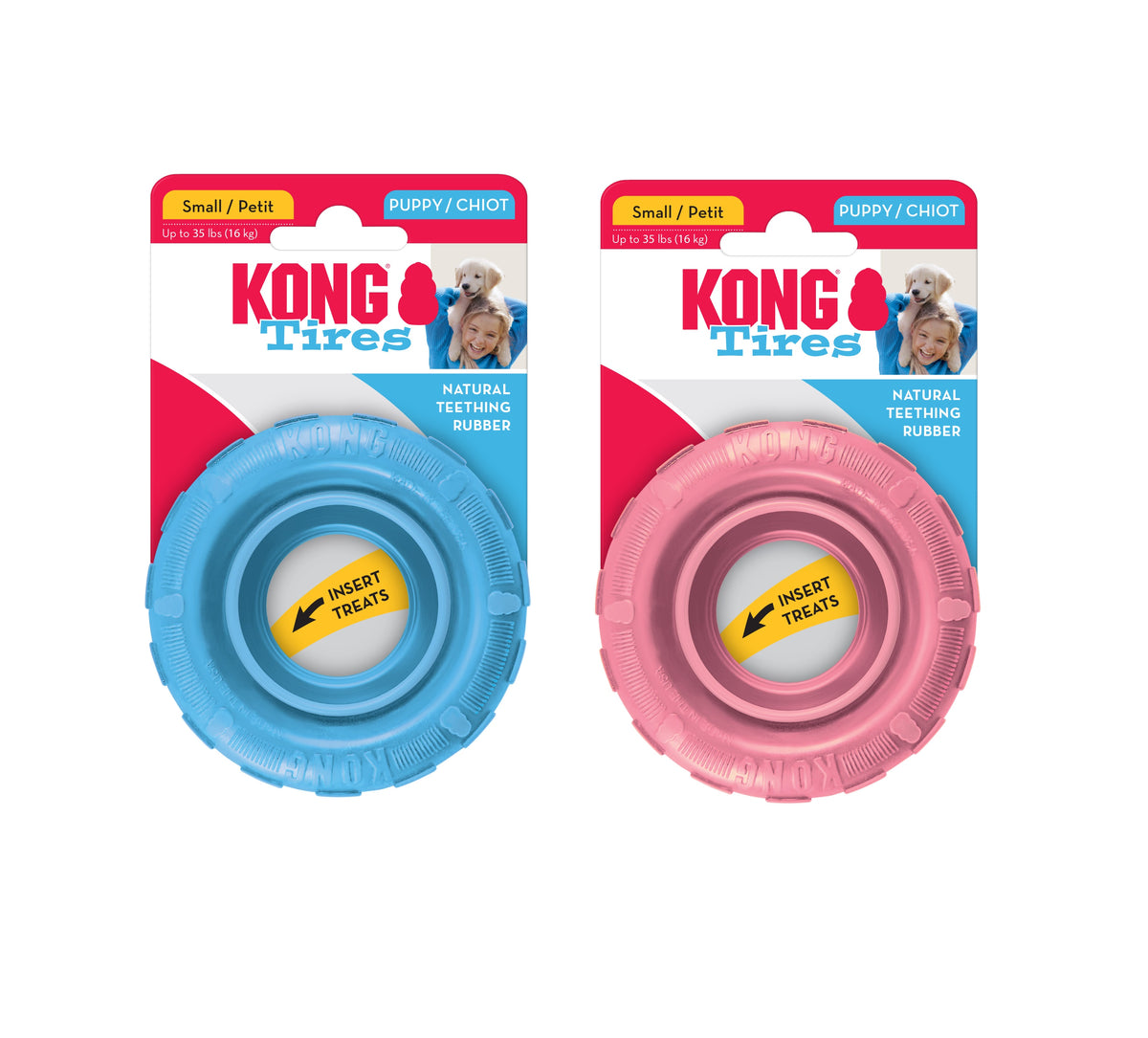 KONG® Puppy Tires Chew Toy Small
