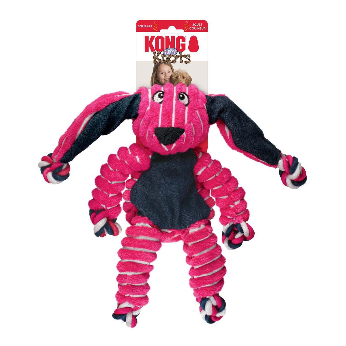 KONG® Floppy Knots Bunny Dog Rope Toy Medium/Large